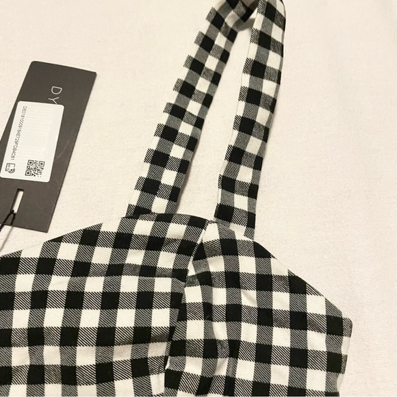 Dynamite Bengaline Sweetheart Bustier Black and White Women's Crop Top Small - Picture 2 of 16